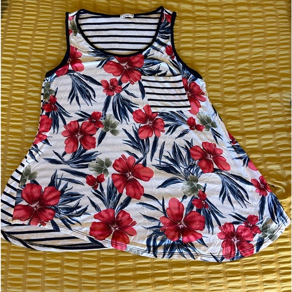 L Luna Tops - EUC Asymmetrical Tank Top